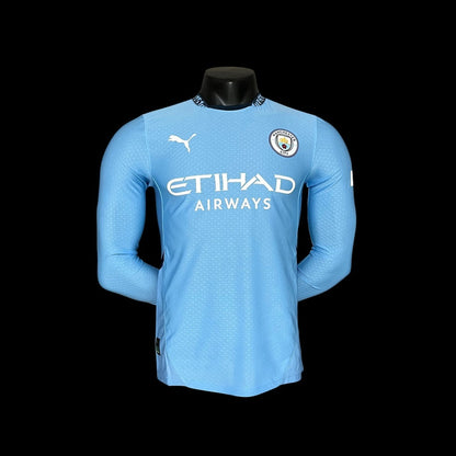 Camisa Manchester City Home 2024/25 - Jogador Puma Masculina - Manga Longa