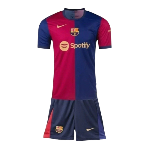 Conjunto Infantil Barcelona Home 24/25 Nike - Azul Grená