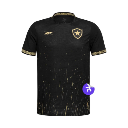 Camisa Botafogo Away 2024/25 - Torcedor Reebok Masculino - Preto e Dourado
