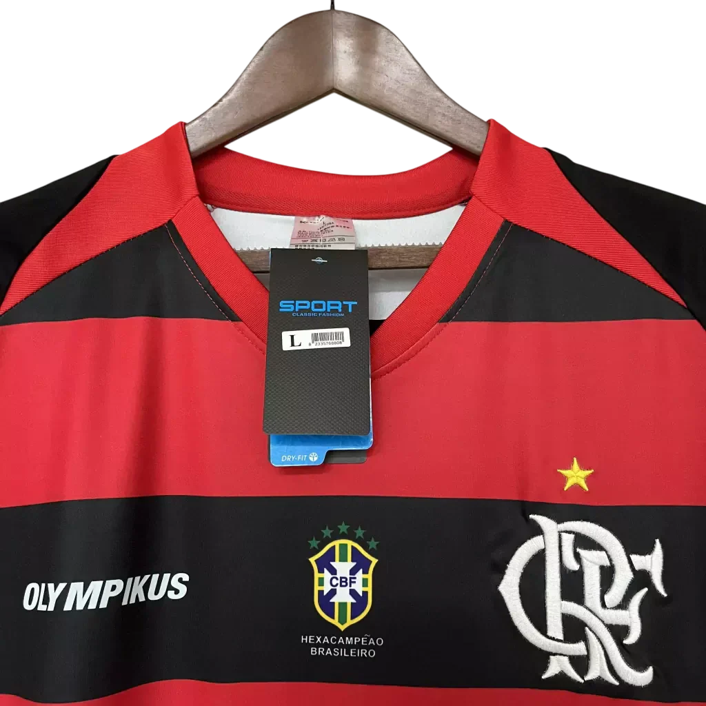 Camisa Flamengo Home Retrô 2010 Torcedor Olympikus Masculina -Vermelho