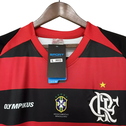Camisa Flamengo Home Retrô 2010 Torcedor Olympikus Masculina -Vermelho