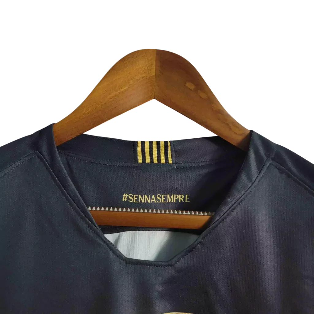 Camisa Timão Ayrton Senna 2018/19 Retrô - Nike Masculina Preto e Dourado