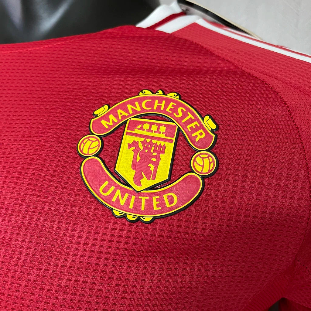 Camisa Manchester United Home 2024/25 Jogador Adidas Masculino - Manga Longa