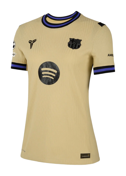 Camisa Barcelona X Kobe Bryant Away 25/26 Nike Feminina - Amarelo